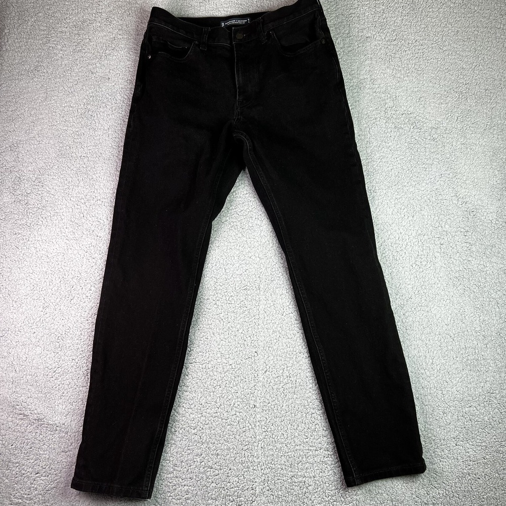Everlane Mens The Slim 4-Way Stretch Organic Jean Uniform Black Size 33x32